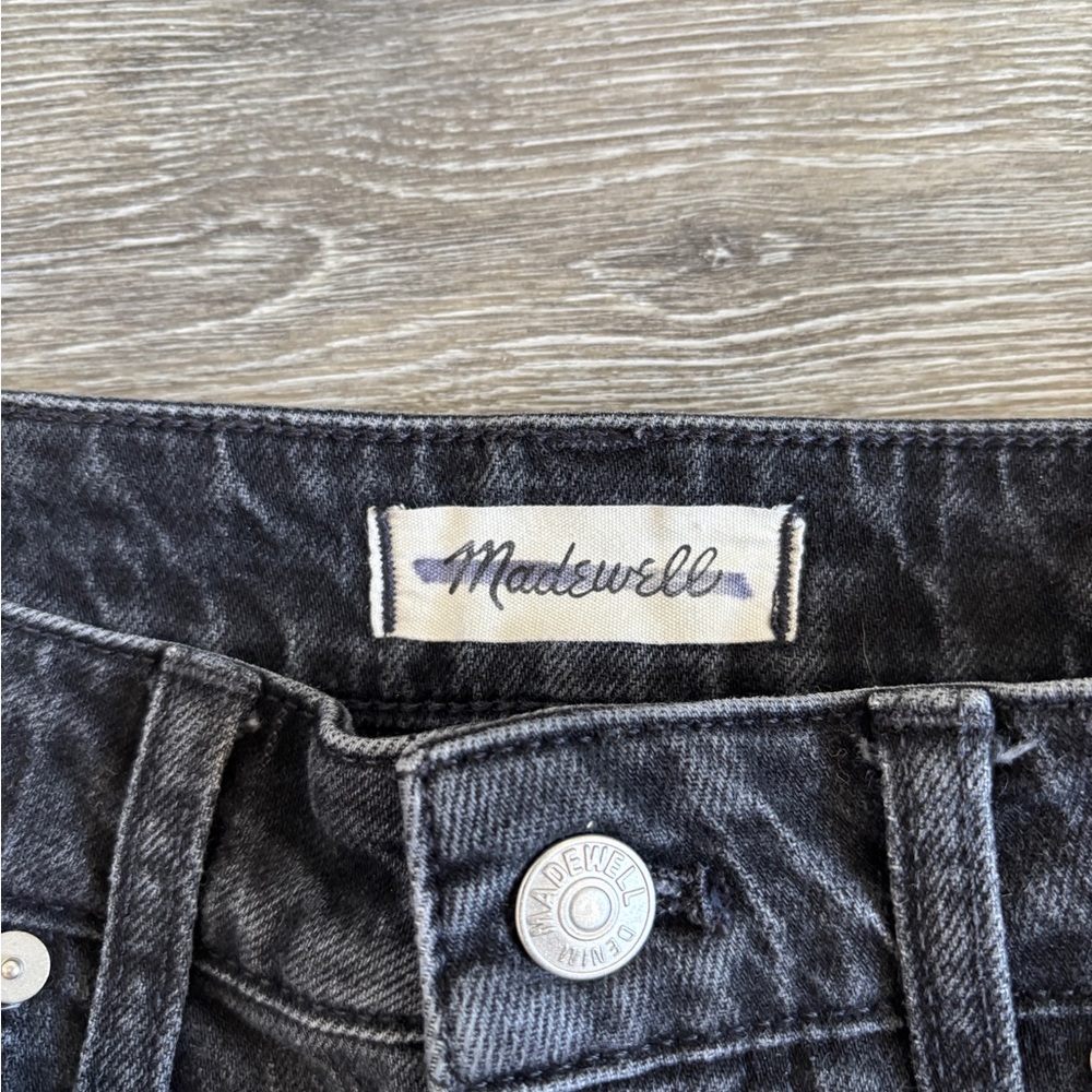 Madewell High Rise Straight Loose Black Denim Jeans 29 Waist Tall - Picture 7 of 8